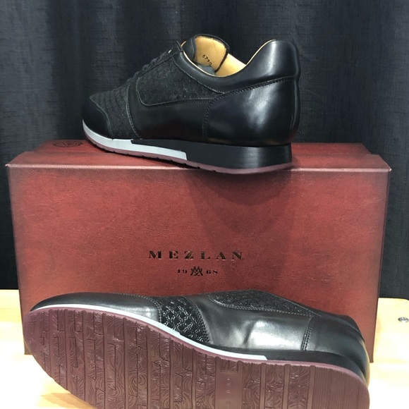 Mezlan casual shoes maxim black sneakers leather - Picture 4 of 4